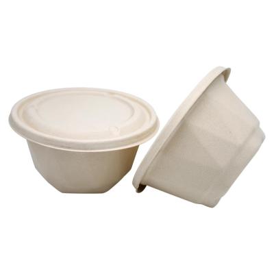 China Eco Friendly Compostable Sugarcane Bagasse 750ml Takeaway Bowls With Lids for sale