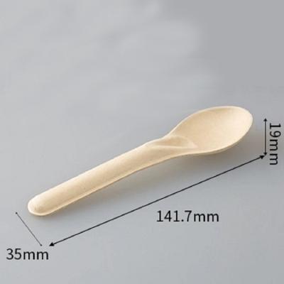 China Eco Friendly Sugarcane Bagasse Tableware Compostable Disposable Cutlery Fork Knife Spoon Set for sale