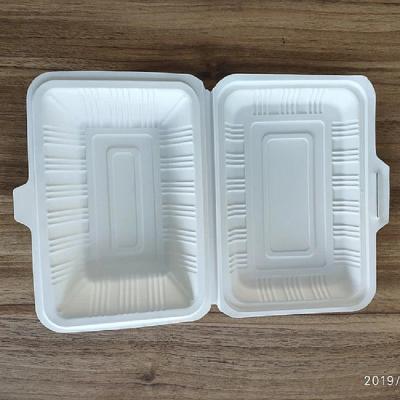 China Eco Friendly 900ml Corn Starch Tableware Takeaway Food Container Biodegradable for sale