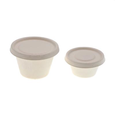 China Compostable Biodegradable Sugarcane Bagasse Cup Cold Drink Paper Tea Cup With Lid for sale