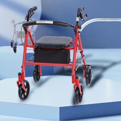 China Foldable Collapsible Elder Walker Wheel Frame Medical   Rehabilitation for sale