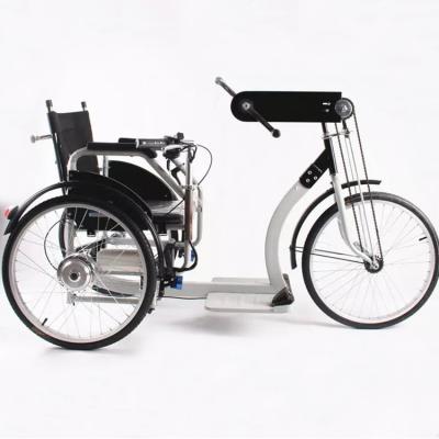 China Removable Backrest Handicapped Motor 36v Multifunction Foldable Electric Tricycle Wheelchair for sale