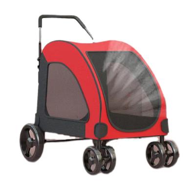 China Small Heavy Duty Pet Stroller For Small Dogs Animal Print Pet Stroller for sale