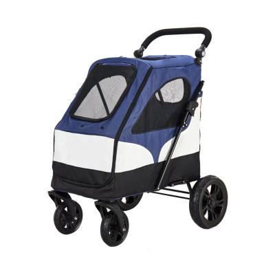 China Pet Folding Dog Stroller Prams Double Decker  Rehabilitation Therapy for sale