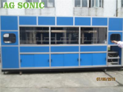 China Automatic Ultrasonic Engine Cleaner Multiple Tanks Jet Spray Rotating Basket Dunking for sale