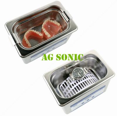 China 800ml Dental Sonic Bath Cleaner With SUS Basket , Ultrasonic Teeth Cleaning Machine for sale