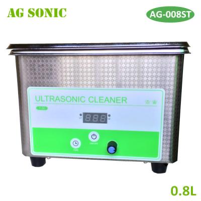 China 800ML Stainless Steel Industrial Ultrasonic Cleaner Bath Digital Ultrasound Wave Cleaning Tank for sale