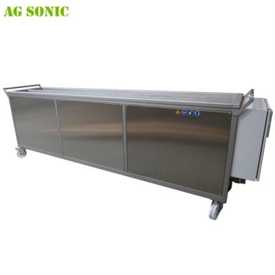 China Mobile Ultrasonic Cleaner For Window Blinds with Rinsing Tank and Casters for sale
