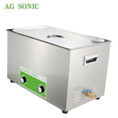 China 30L Brass Parts Soft Parts Ultrasonic Cleaner with SUS Basket and Lid for sale