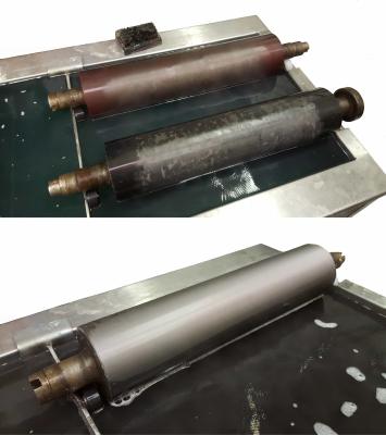 China Sistema de gerencio do líquido de limpeza ultrassônico do rolo de Anilox na parte superior à rotação com um cruzamento de linha central a rotação à venda