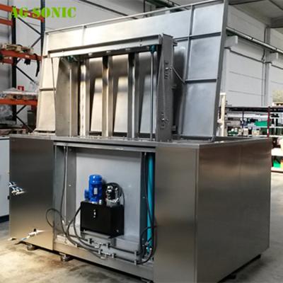 China Líquido de limpeza ultrassônico automático com o PLC do elevador hidráulico controlado para a limpeza da borda da roda à venda