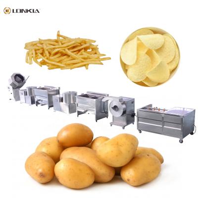 China Vegetable Processing Factory Price Mini Investment Semi Automatic Potatoes Banana Chips French Fries Making Production Line for sale