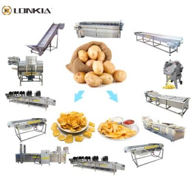 China LONKIA Vegetable Processing Plant Small Scale French Fries Production Line Frozen French Fries Processing Plant for sale