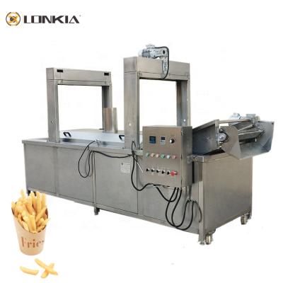 China Fast Temperature Belt Rising Continuous Fryer | Continuous Conveyor Deep Fryer | fry machine for sale