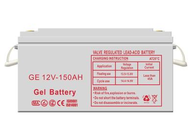 Chine batterie solaire de gel de 12V 150AH, alimentation d'énergie d'acide de plomb scellée de communication de batterie de gel à vendre