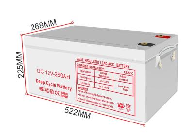 China 12V 250AH Deep Cycle Solar Battery , Fusion Deep Cycle Battery for sale