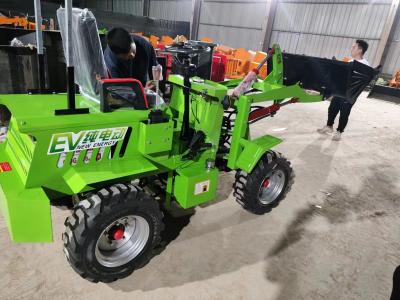 China Vierradantrieb Mini-Traktor-Lader Mini-Skid-Lader Front-End-Lader Kleiner Traktor zu verkaufen
