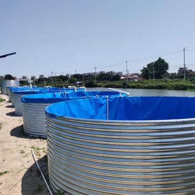 China Outdoor Indoor Flexible Water Tank Recirculating Aquaculture System Tilapia Fish Farming Tank for sale