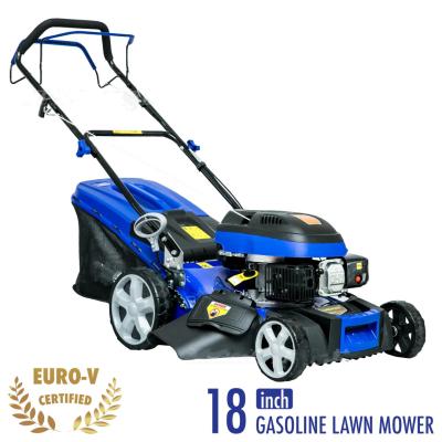 China Professional Lawn Mower Hand Push 18Inch Gasoline Portable Lawn Mower for sale