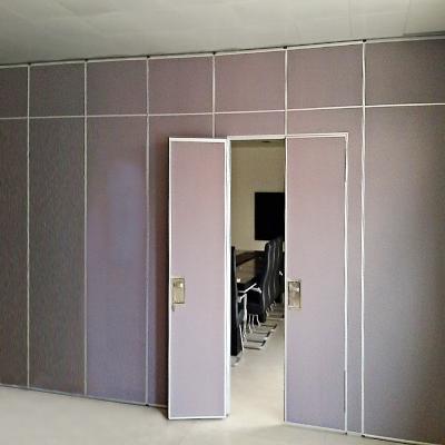 China Aluminum Acoustic Wooden Sliding Movable Sound Proof Partitions for sale