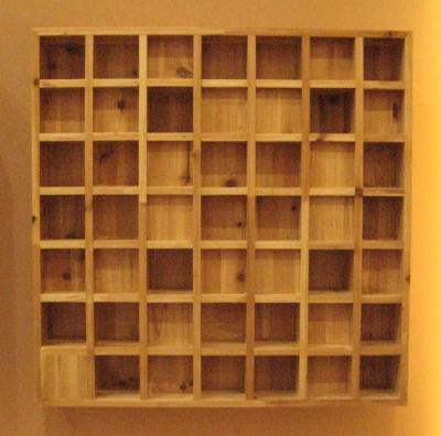 China Square / Cubic Pattern Ceiling Acoustic Diffuser / Wood Diffuser Panel for sale