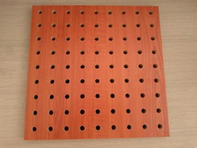 China Polyester Fiber Rock Wool Perforated Wood Acoustic Panels For Cinema / Museum for sale