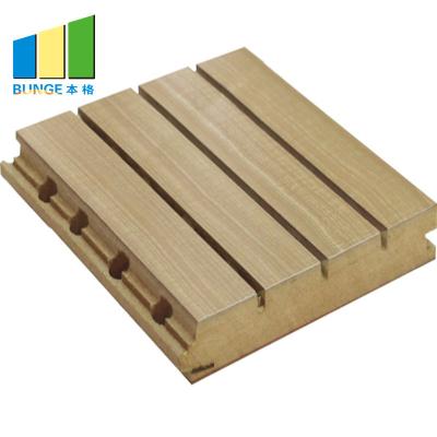 China Eco - Friendly Wooden Grooved Noise Reduction Wall Panels For Home Decorative for sale