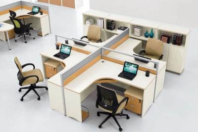 China Anti - Dirty School And Office Furniture Partitions , 6 Person Office Desk for sale