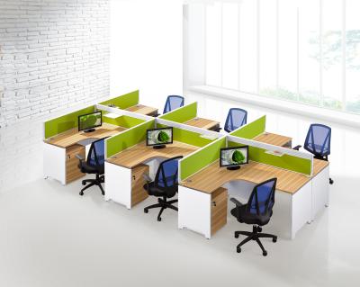 China Divisiones de los muebles de oficinas del OEM, puesto de trabajo de la oficina de 6 Seater con el lado Cabet en venta