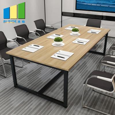 China Modern Office Furniture Set MFC Board Melamine Laminate Meeting Room Table for sale