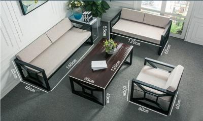China Durable Fabric Office Furniture Sofa  With Stainless Steel Legs For Rest Area for sale