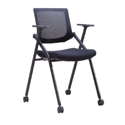 China Foldable And Stackable Meeting Room Backrest Mesh Office Chair With Nylon Five Star Base for sale