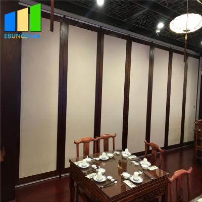 China Ebunge Movable Partition Walls MDF Finish Aluminum Frame Folding Acoustic Room Divider for sale