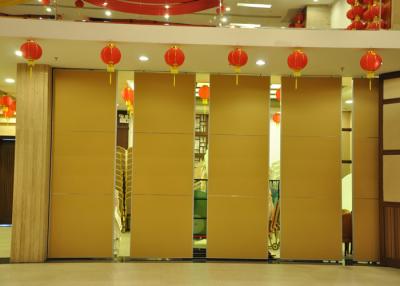 China Banquet Hall Acoustic Wall Restaurant Aluminum Sliding Doors 65mm Room Dividers for sale
