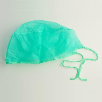 China Green Non Woven Doctor Cap with Ties,Doctor Surgical Cap for sale