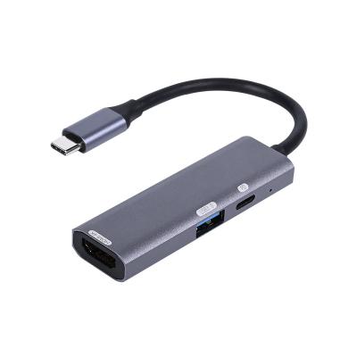 China USB C aan de Adapter van HDMI Multiport, Blikseminslag 3 aan HDMI-Hub met 4K HDMI, 1*USB 3,0 en 65W PD die… laden Te koop