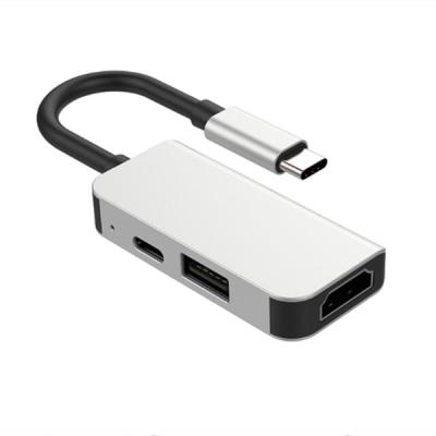 China 3 en 1 tipo tipo estación de acoplamiento del USB del eje de C de Multiport en venta