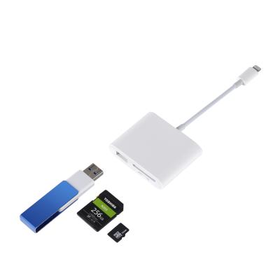 China SD TF Card Slot Lightning Adapter Cable for sale