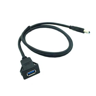 China Car Truck 3ft 1m Snap Flush Mount USB Port Extension Cable for sale