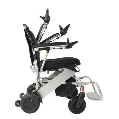China Disabled Portable Foldable Electric Wheelchair 100KG Load 6km/Hr With Lithium Ion Battery for sale