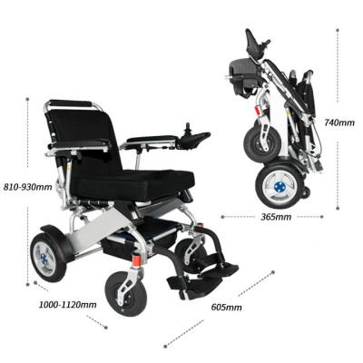 China Cadeira de rodas elétrica desmontável com estrutura de alumínio anodizado e carregamento de 4 horas à venda