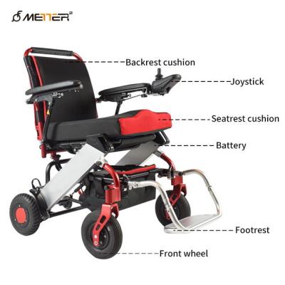 China Aluminium Lightweight Folding Powered Wheelchair 100KG Load for sale
