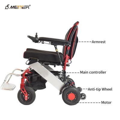 China Lightweight Folding Electric Wheelchair 6km/H 100KG Load for sale