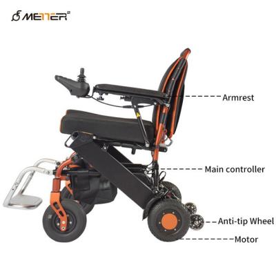 China Neumático rígido de la PU que dobla la silla de ruedas motorizada 6km/H eléctrica en venta