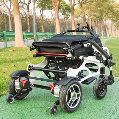 China Aluminum Electric Collapsible Wheelchair 120kg Load Lightweight for sale