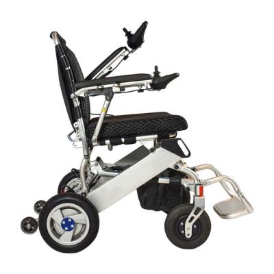 China Portable Aluminum Alloy Light Collapsible Wheelchair 6km/H for sale
