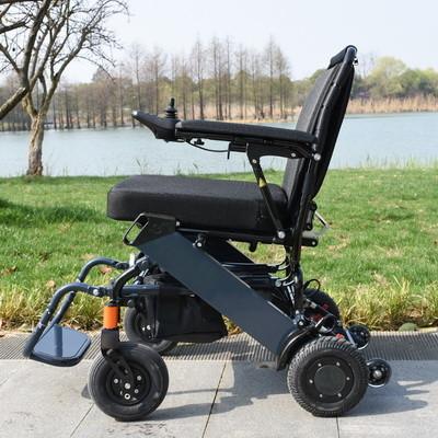 China Cadeira de rodas motorizada leve dobrável liga de alumínio elétrica à venda