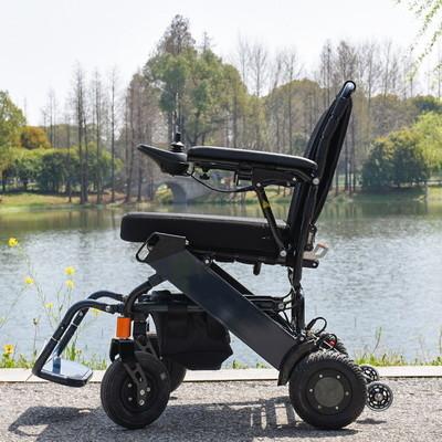 China Lithium Battery Alu Electric Motorized Wheelchair 100 KG Load for sale