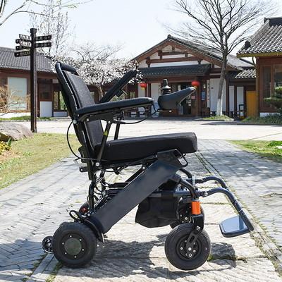 China Lightweight Electric Foldable Wheelchair With Lithium 100KG Load for sale