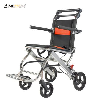 China Portable Linkage Brake Foldable Transport Wheelchair 100KG Load for sale
